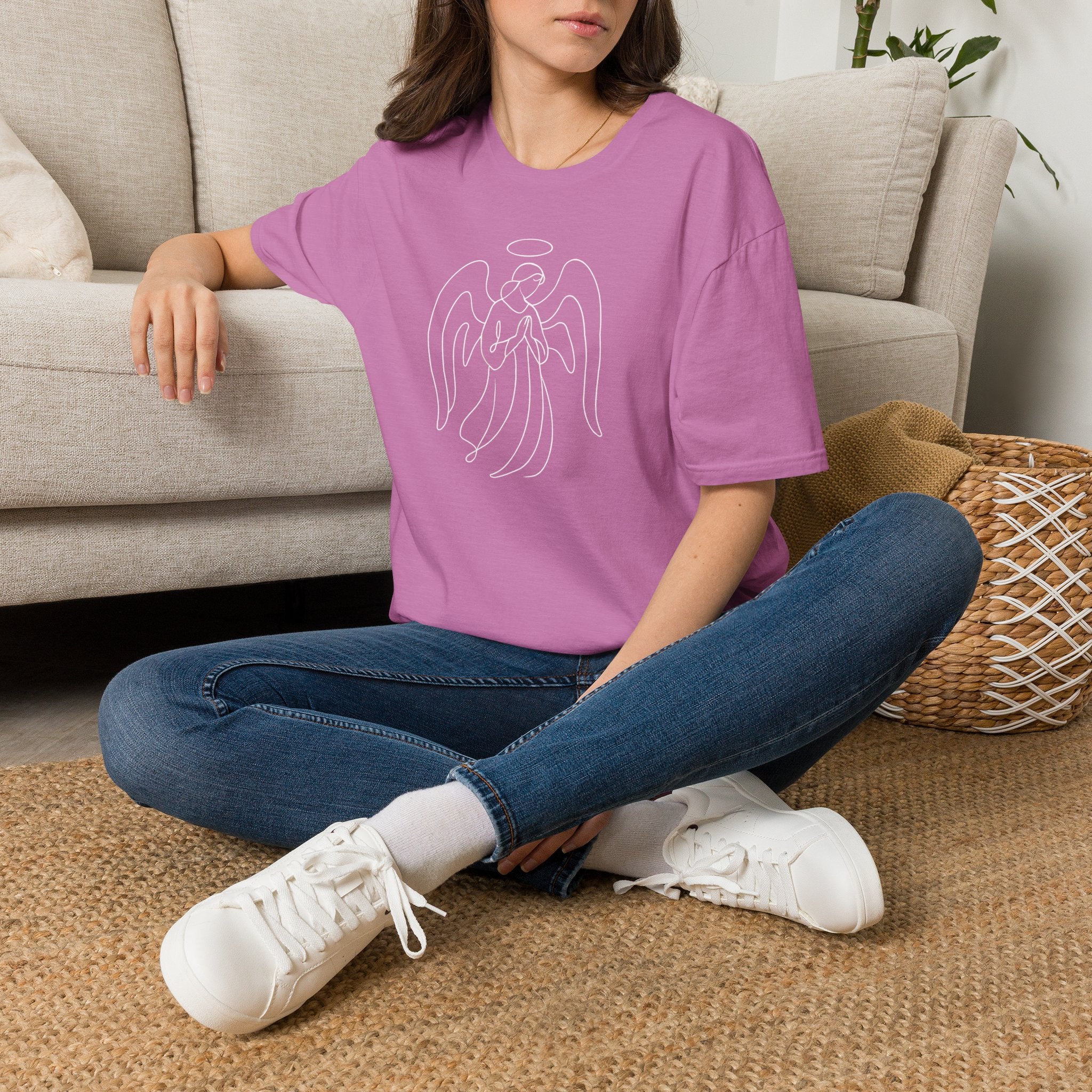 Praying Angel with Halo T-Shirt