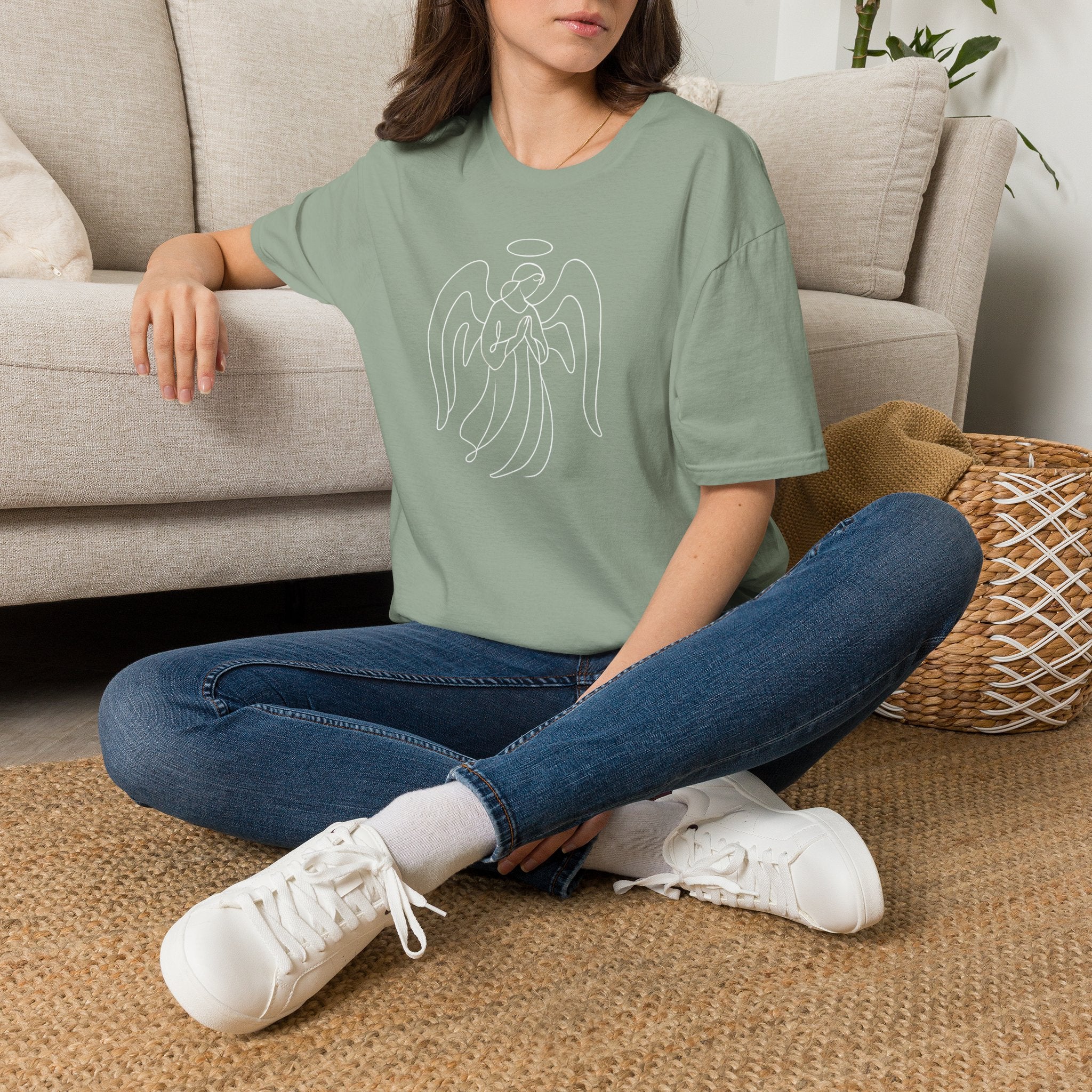 Praying Angel with Halo T-Shirt