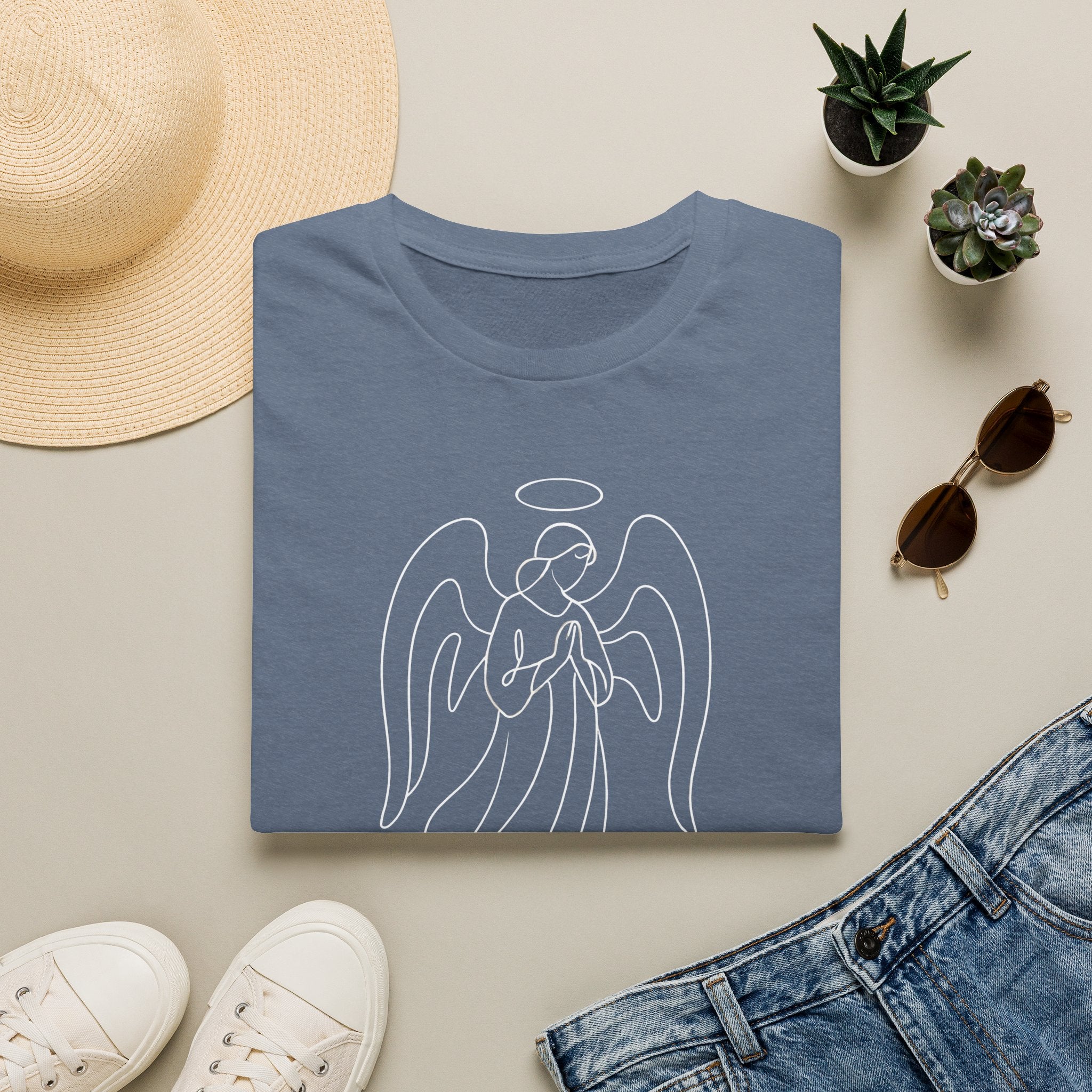 Praying Angel with Halo T-Shirt
