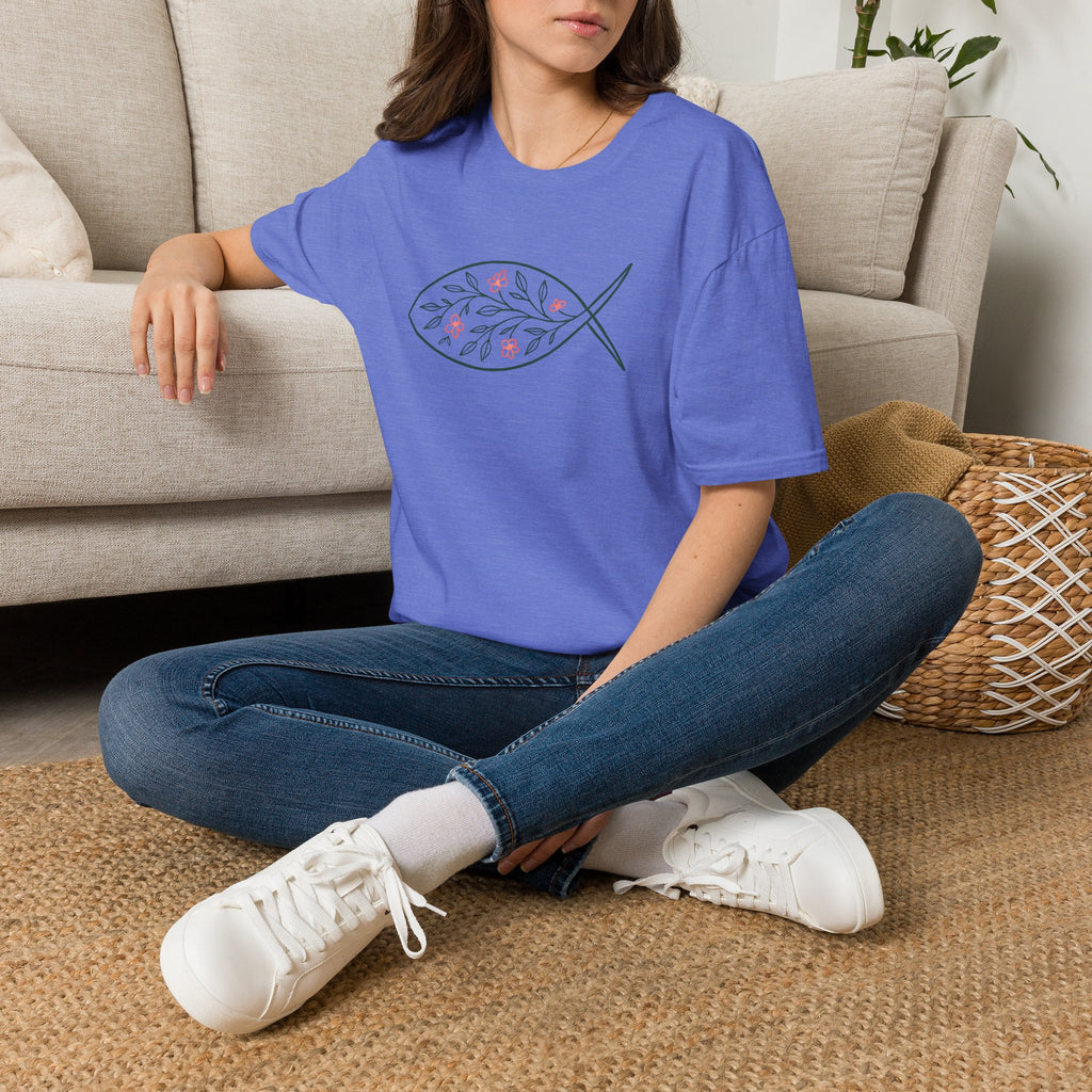 Floral Leaf Fish T-Shirt